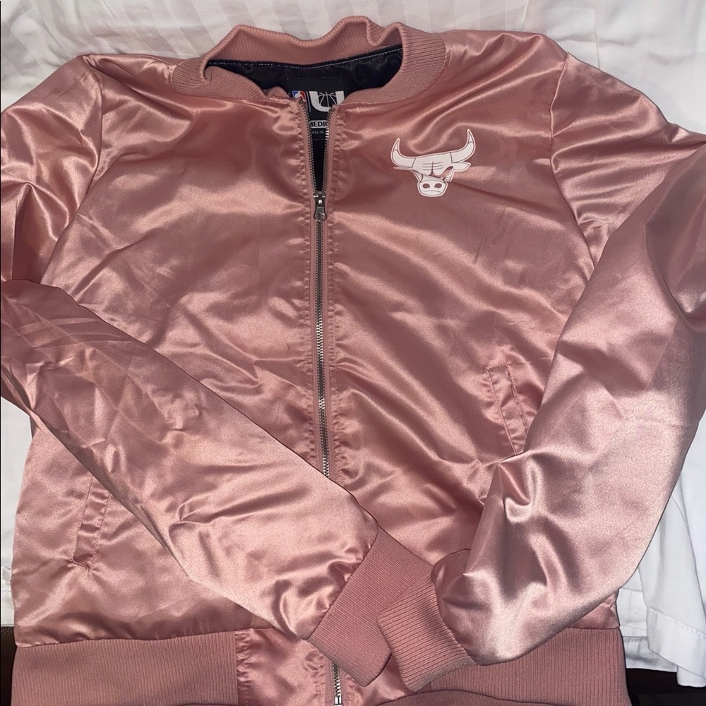 Pink Chicago Bulls Bomber Jacket